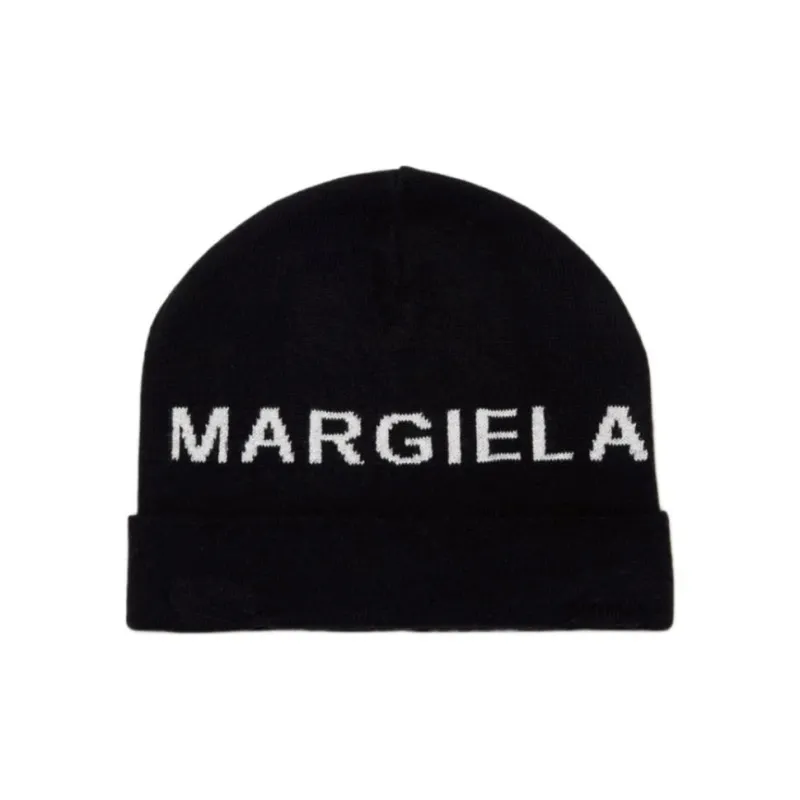 MM6 Maison Margiela Intarsia-logo Beanie Hat-1