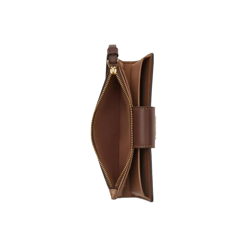 COACH Phone Wallet In Signature Canvas Women's Brown-2