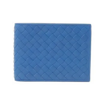 Bottega Veneta Leather Wallet Women's Blue