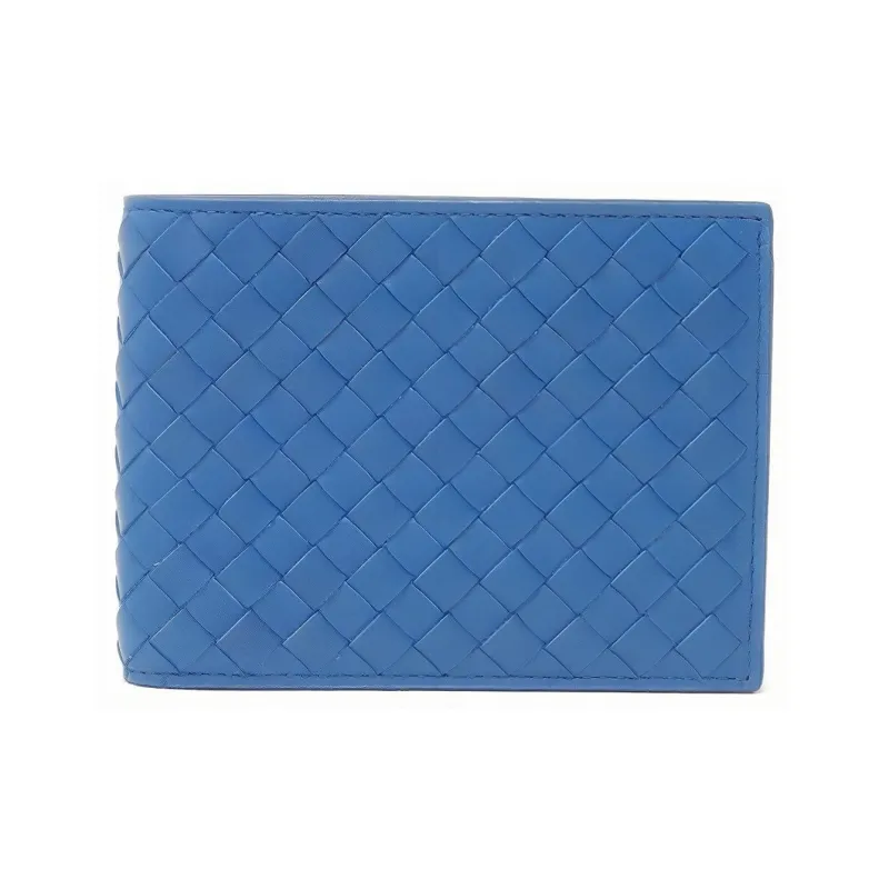 Bottega Veneta Leather Wallet Women's Blue-0