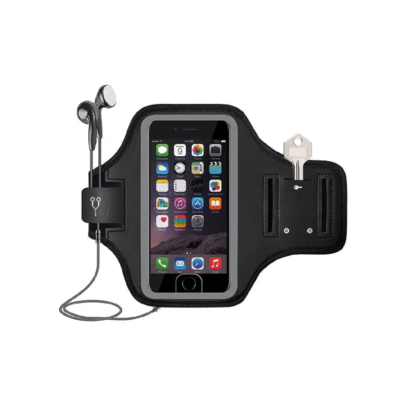 UMA Running Equipment Running Armband PU Unisex Black-1