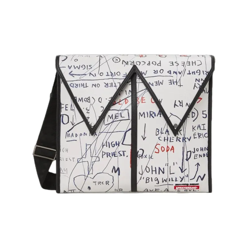 SPRAYGROUND PVC Messenger Bag, Crossbody Bag Regular Unisex Ecru-1