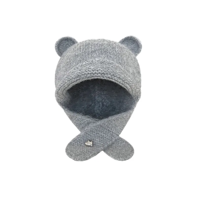 Pelloy Wool Blend Beanies Unisex Gray/Coffee/Ecru/Red/Khaki-0