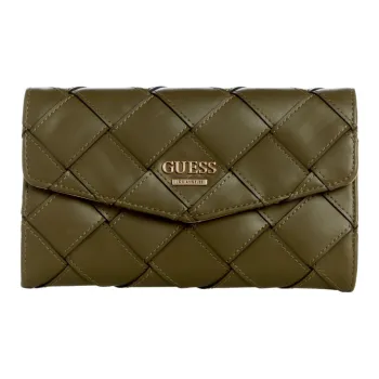 GUESS Artificial Leather Clutches Wallets Women's Green