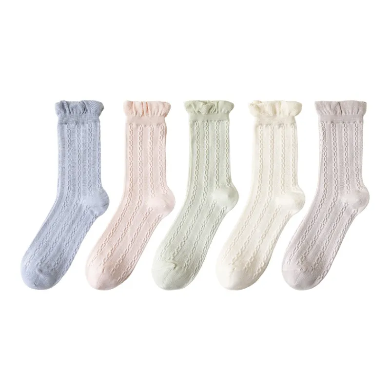 MIIOW Mid Calf Socks Women's Combo Set-19