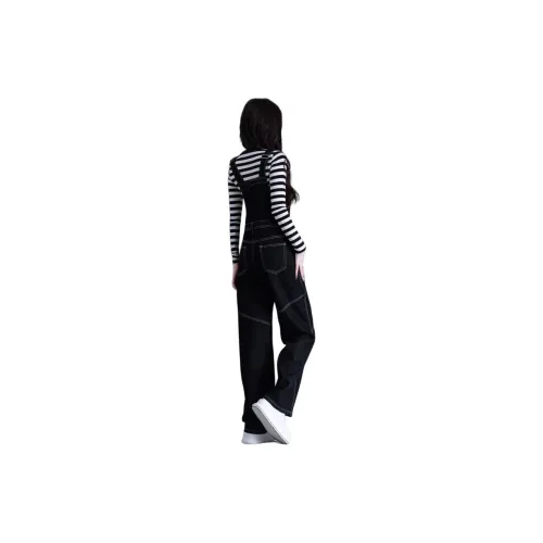 You Cow Me Pants Overalls Women's Black