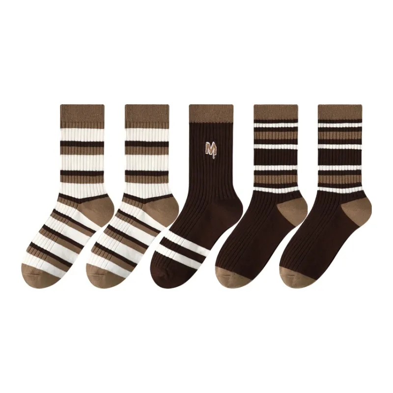 MIIOW Mid Calf Socks Unisex 5 Pack-3
