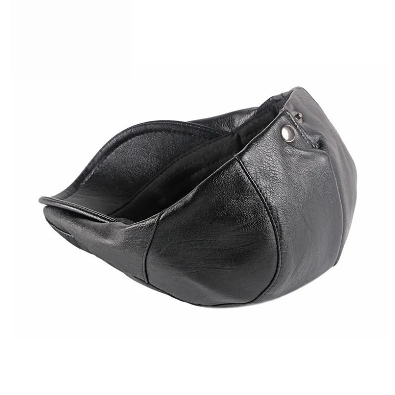 TUCANO Pu Faux Leather Berets Unisex-2