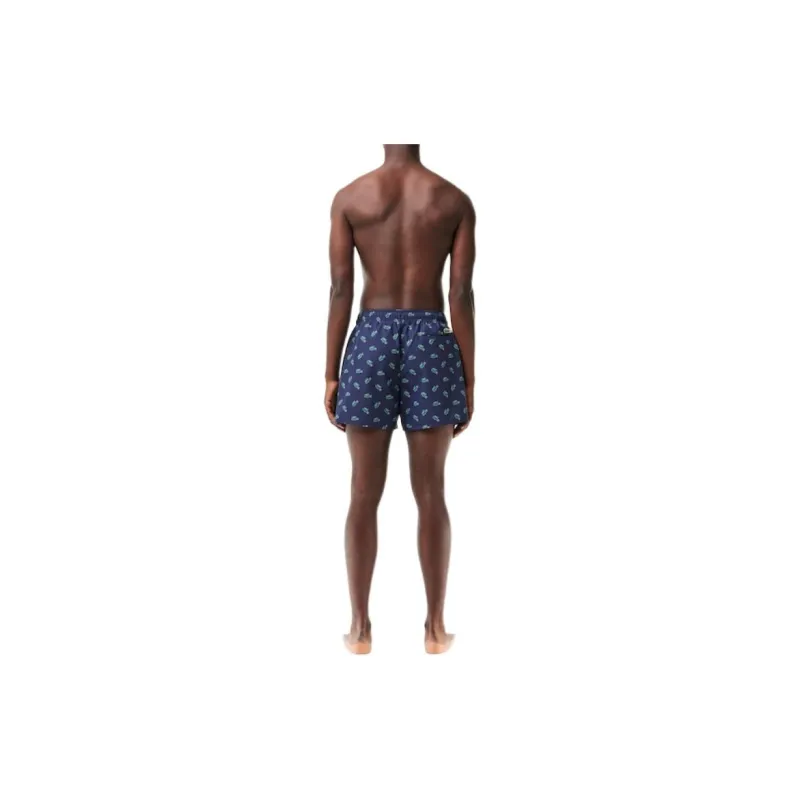 LACOSTE Crocodile print Drawstring Swim Shorts-4