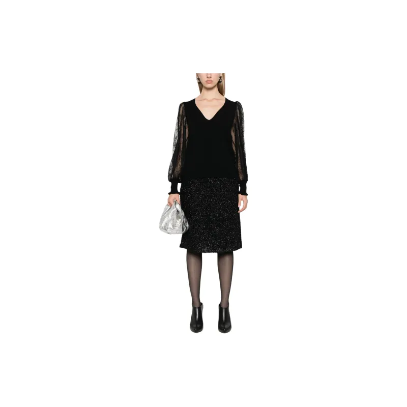 Twinset Dual use Lace sleeves Sweater-1