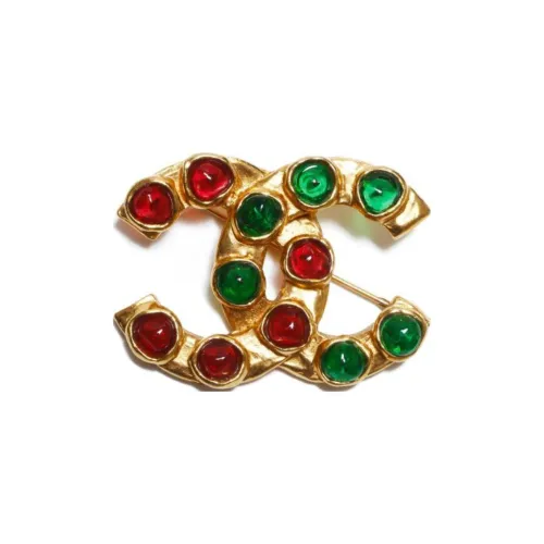 CHANEL Pre-Owned 1980s Stone-embellished CC Brooch