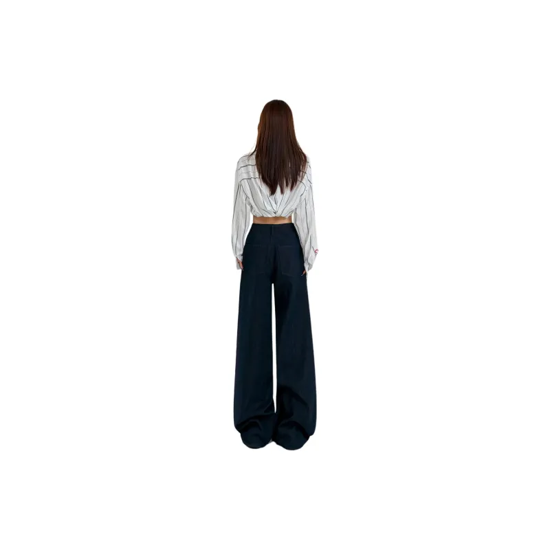 Wen Shan Jeans Women's Dark Blue-2