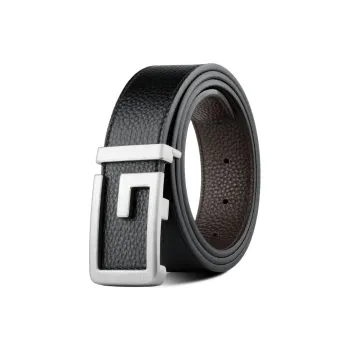 PISHUSHU Cow Leather Leather Belts Men's Width  3.5cm