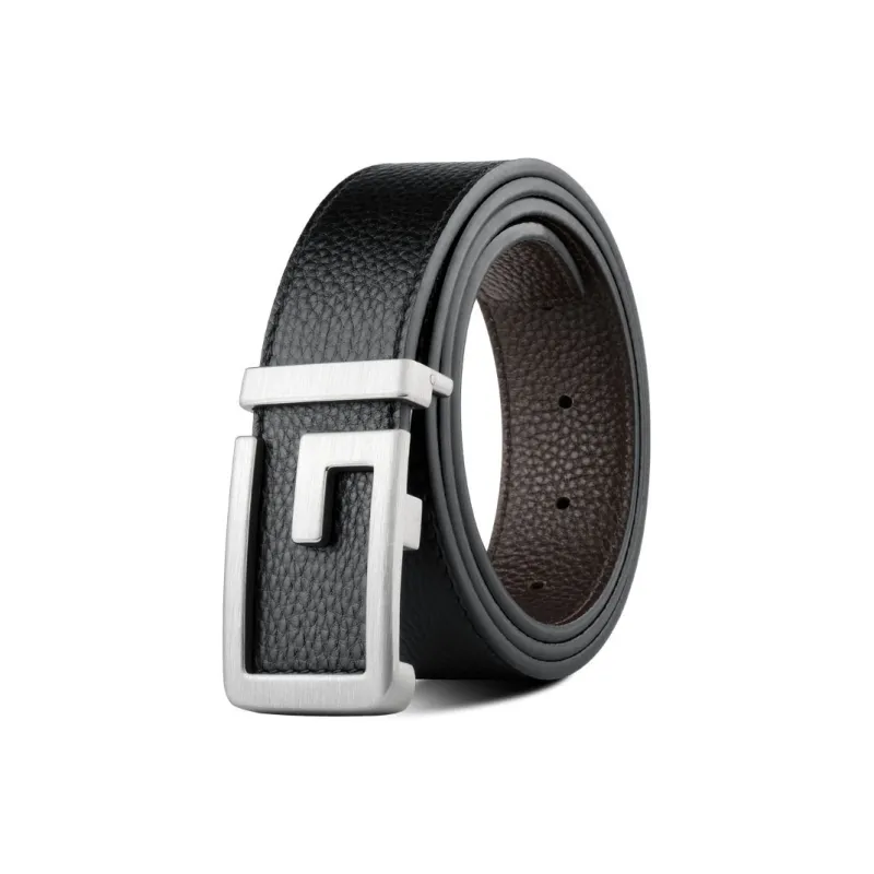 PISHUSHU Cow Leather Leather Belts Men's Width  3.5cm-0
