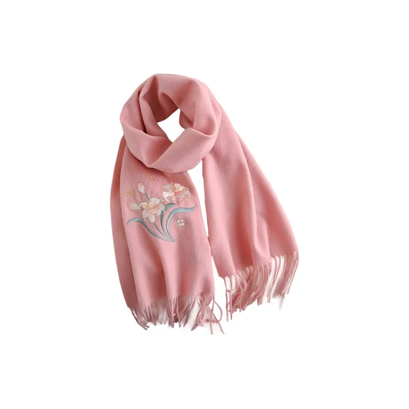Hang Silk Road 100% Sheep Wool Knit Scarves Women's-6
