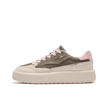 Erke Fresh Look 1.0 Wear Resistant Slip Resistant Low Top Skateboard Shoes Women's Brown Stone Egg Cream Gray