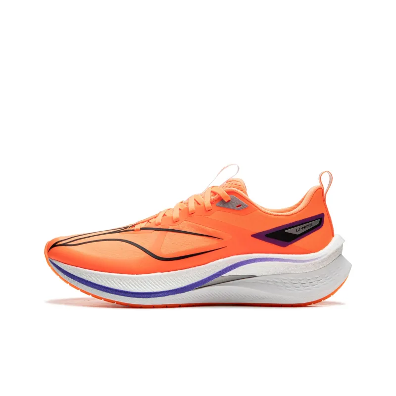 LiNing Red Hare 7 Pro Cushioning Slip Resistant Low Top Marathon Running Shoes Men's Orange-0