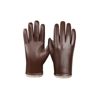 HNJ Riding Equipment Cycling Glove Running Driving Photography Men's PU Wool Acrylic Lining
