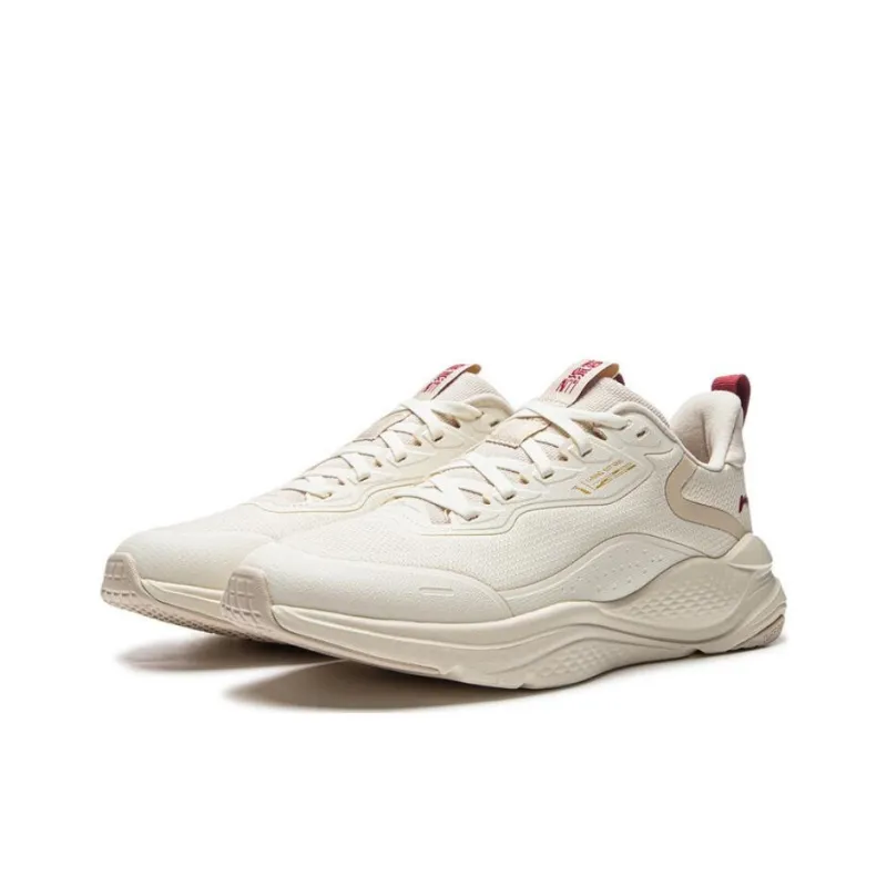 LiNing Liuyun Cushioning Wear Resistant Low Top Casual Running Shoes Women's Beige-2
