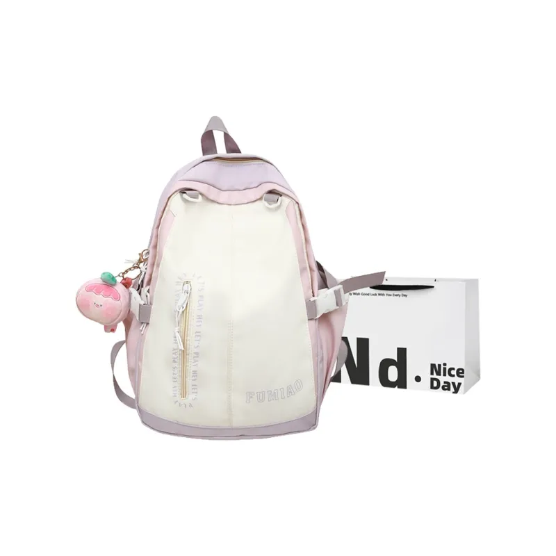 SWIMADE Nylon Backpack Regular Women's Pink/Violet/Black/Green-7