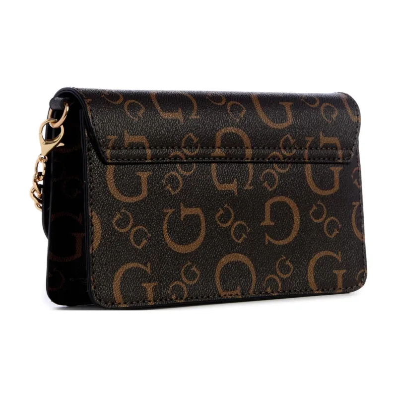 GUESS Coated Canvas Crossbody Bag Women's Dark Brown-1