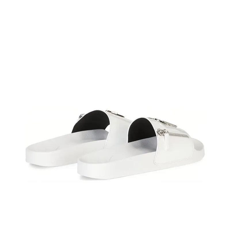 Giuseppe Zanotti/GZ Brett Slide Slippers Men's White-3
