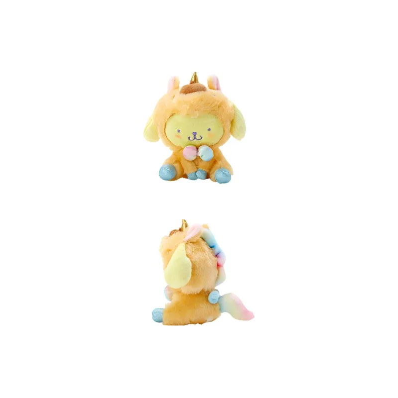 Sanrio Unicorn Party Collection Sitting Posture Pompompurin Dolls Plush Doll 14cm Height-4