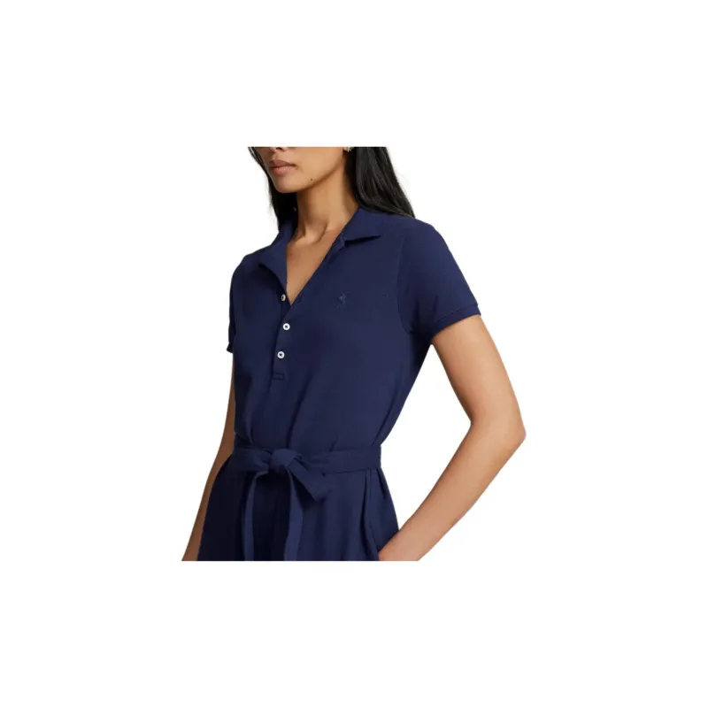 Polo Ralph Lauren SS22 Short Sleeved Dresses Women's Dark Blue-4