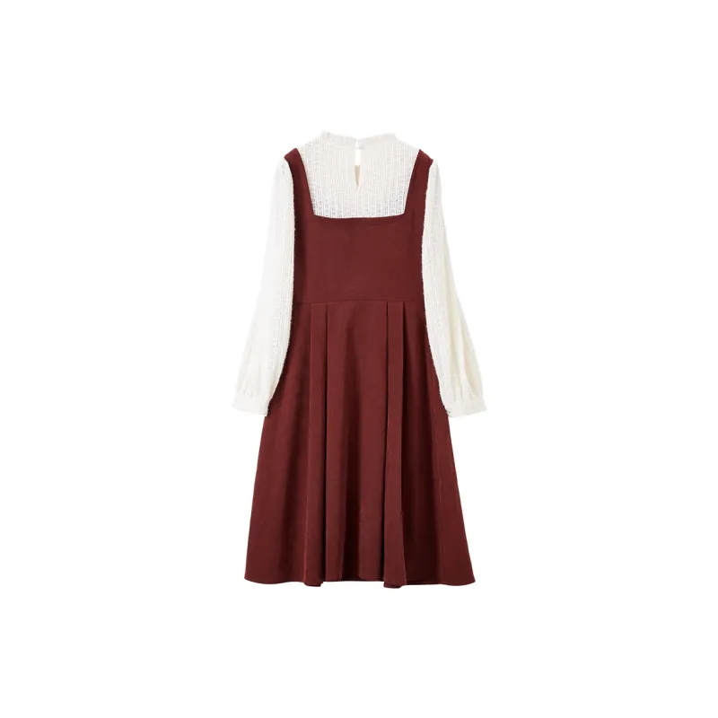 XIANGYING Long Sleeved Dresses Women's-3