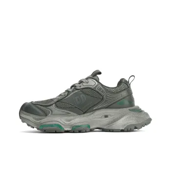 GLO BULL Height Increasing Wear Resistant Breathable Slip Resistant Low Top Chunky Sneakers Unisex Gray Blue Green