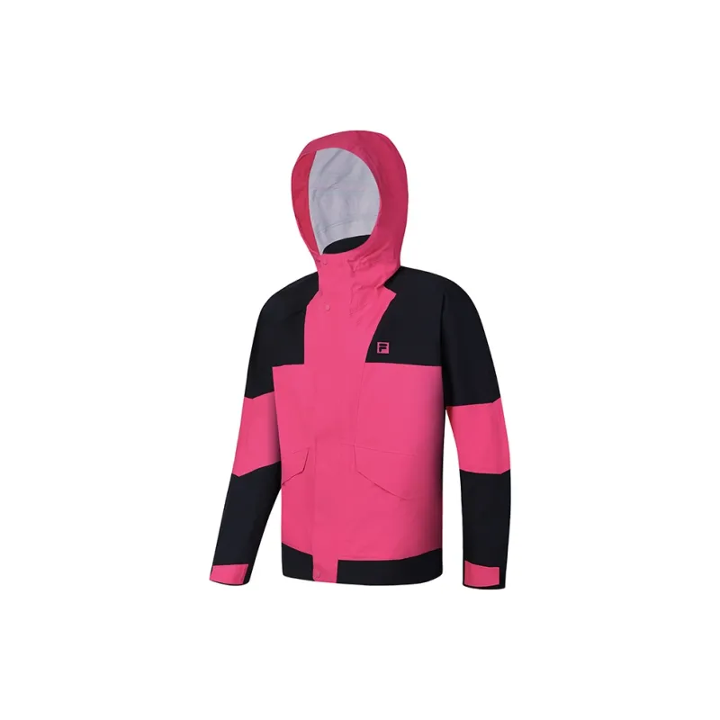 FILA Waterproof Thermal Cold Resistant Windbreaker Jacket Men's Vivid Rose Red-1