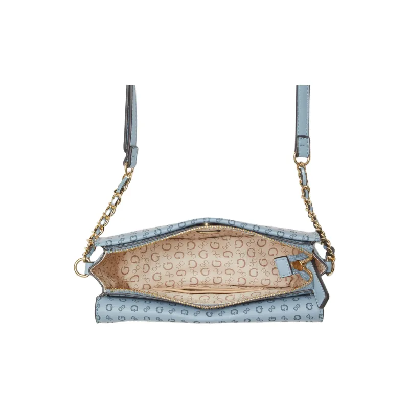 GUESS Artificial Leather Shoulder Bag, Crossbody Bag Mini Women's Light Blue-2