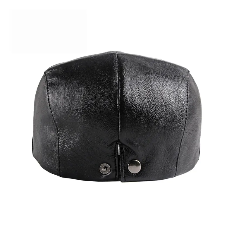 TUCANO Pu Faux Leather Berets Unisex-3