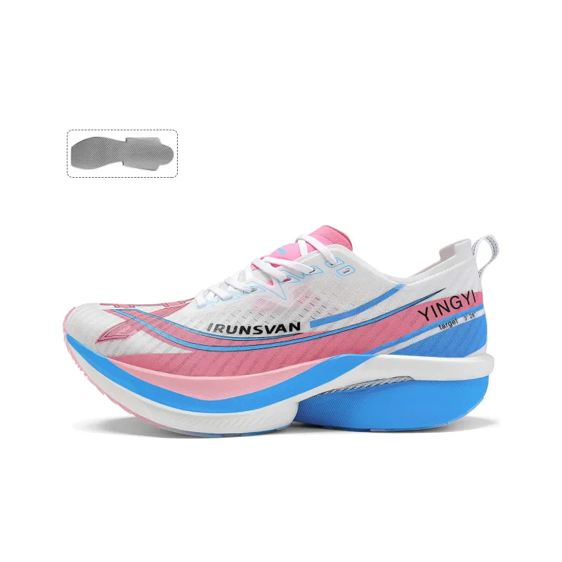 IRUNSVAN Low Top Running Shoes Unisex Mismatched Glauber's Plum Blossom-1