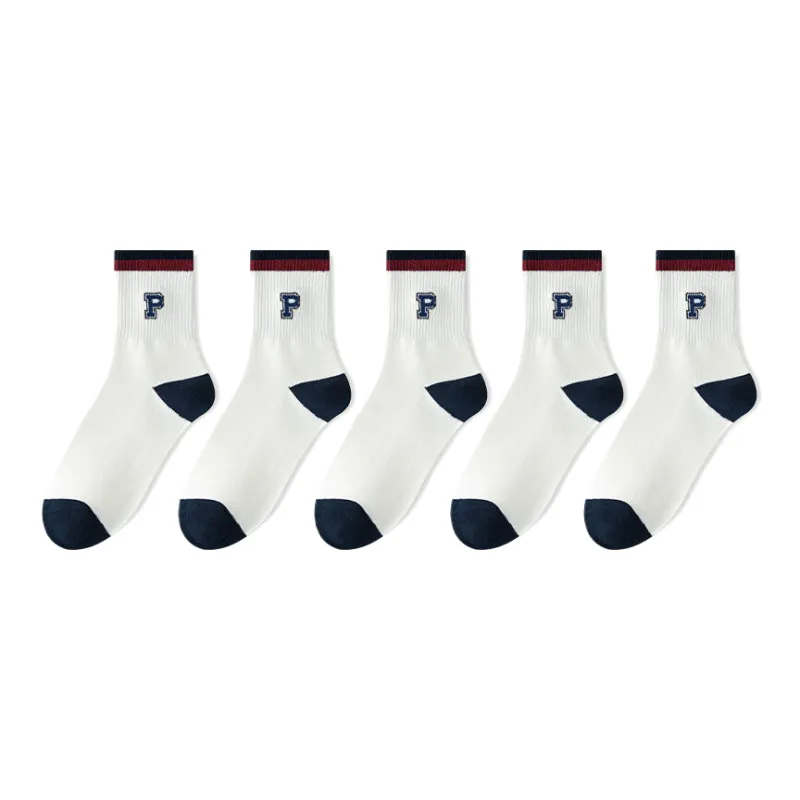 Lan Miao Mid Calf Socks Women's 5 Pack-6