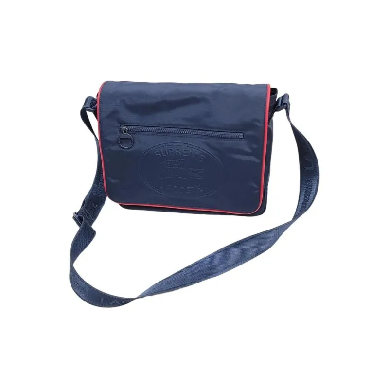 Supreme LACOSTE Collaboration Leather Messenger Bag Shoulder Bag  
