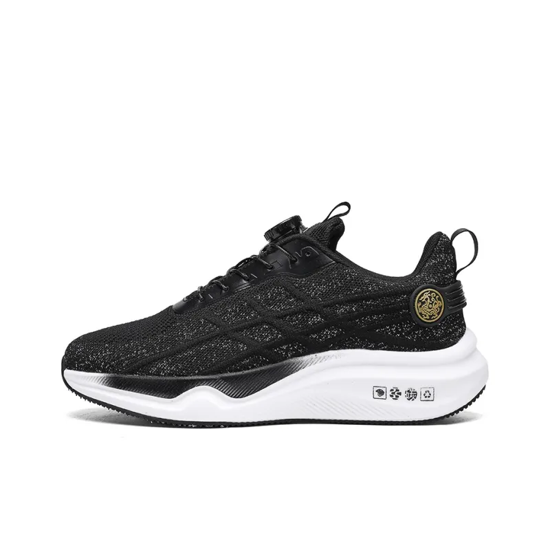 Grumpy Ram Cushioning Lightweight Low Top Casual Running Shoes Unisex Black White-0