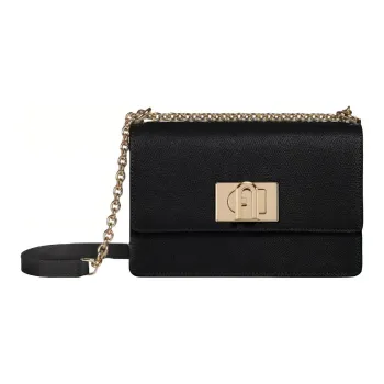 Furla 1927 Collection Leather Shoulder Bag Mini Women's Navy Blue