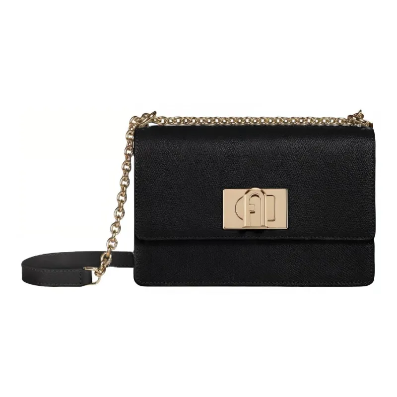 Furla 1927 Collection Leather Shoulder Bag Mini Women's Navy Blue-1