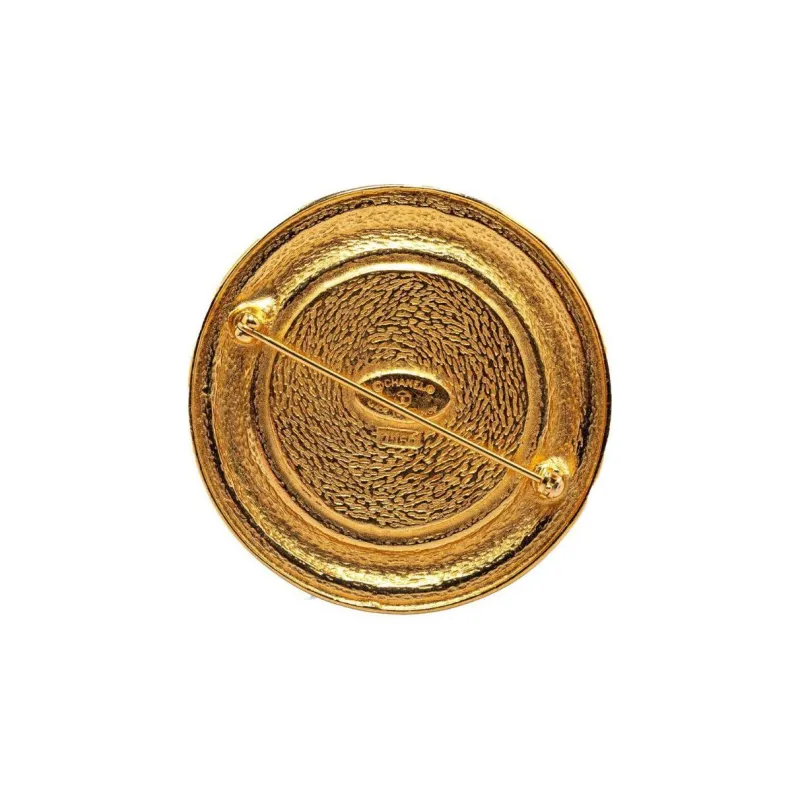 CHANEL 1990s Rue Cambon Medallion Brooch-1