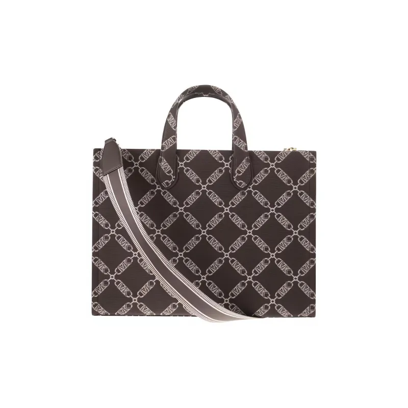 MICHAEL KORS Cotton Tote Bag, Shopping Bag, Shoulder Bag, Crossbody Bag, Handbag Women's Chocolate-3
