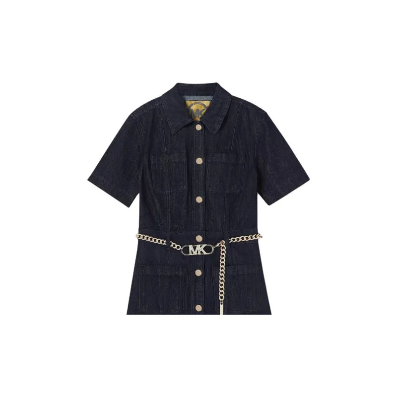 MICHAEL KORS SS23 Denim Dress Women's Indigo-2
