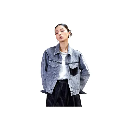 C.3000 Denim Jackets Women's Iron Gray