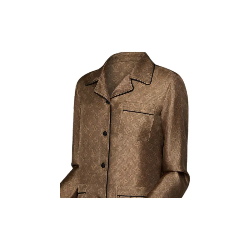 LOUIS VUITTON Inverted Mahina Pajama Shirt-3