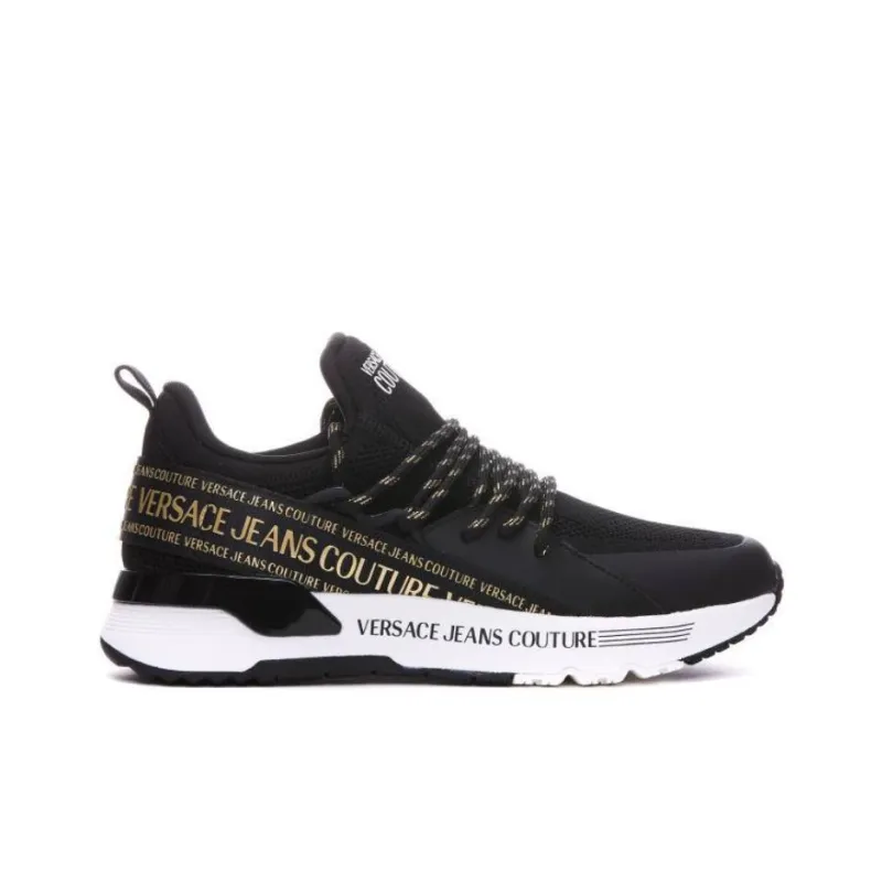 VERSACE JEANS Couture Slip Resistant Low Top Casual Shoes Women's Black-1