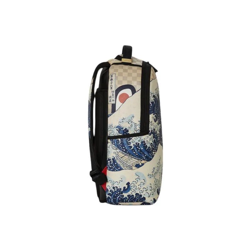 SPRAYGROUND Artificial Leather Backpack Unisex Brown & Blue-3