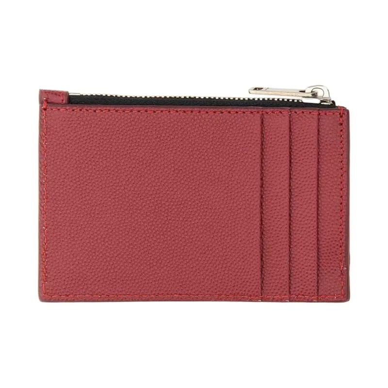 PALM ANGELS Caviar Zipped Cardholder-1