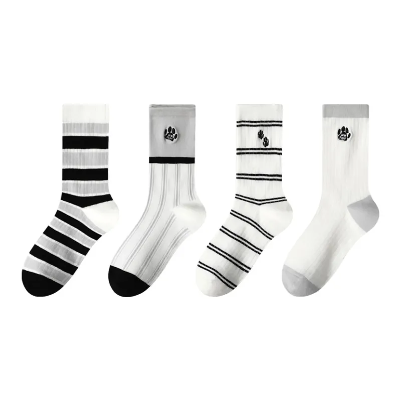 MIIOW Mid Calf Socks Women's 4 Pack-7