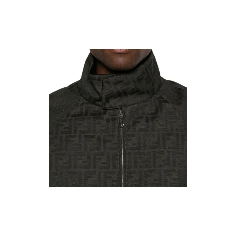 FENDI FF pattern Bomber Jacket-4