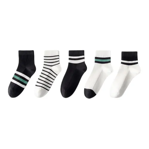 MIIOW Mid Calf Socks Unisex 5 Pack